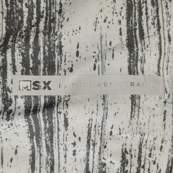 MSX By Michael Strahan Men's Heather Gray White Patterned Performance Shirt 3XLT - Picture 6 of 8